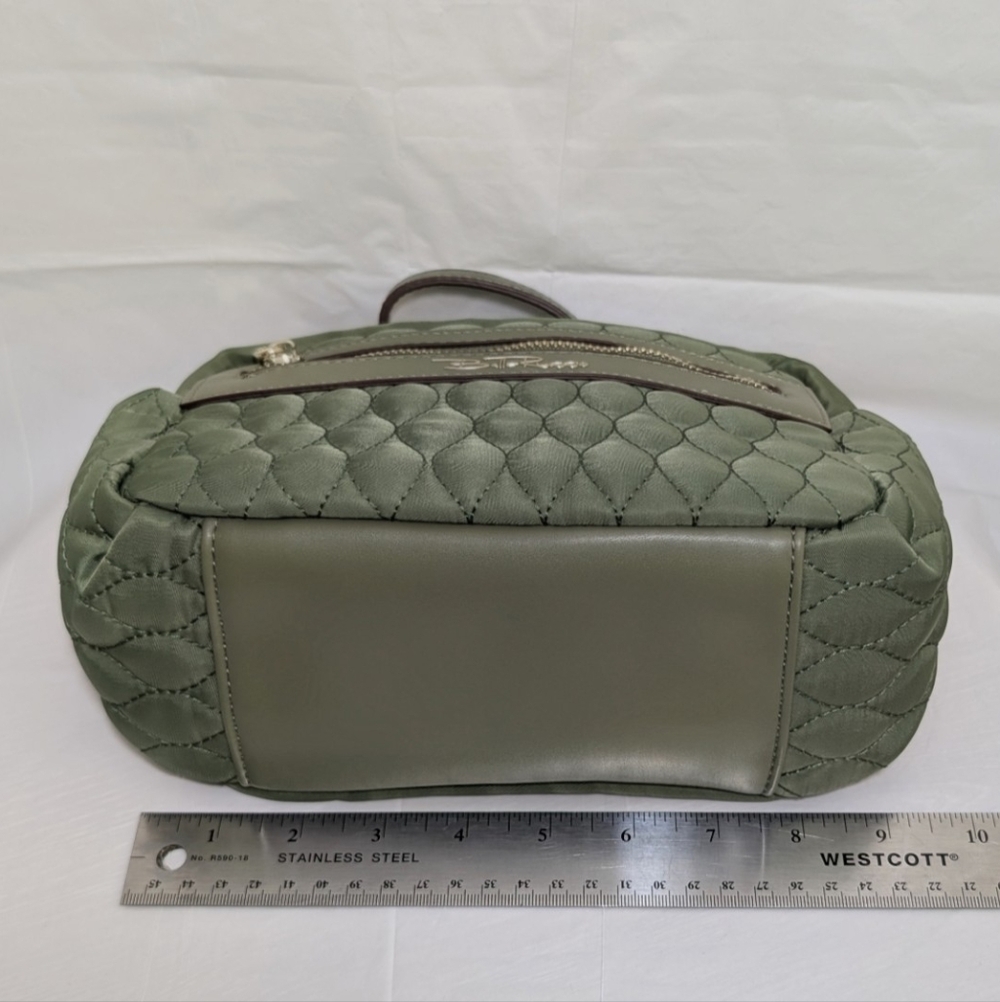 Bella Russo Olive Quilted Crossbody Bag with Gold Accents - Picture 14 of 15
